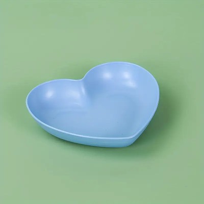 KitchEase Heart Shape Dessert|Appetizer|Salad|Snack Plastic Plates - Party, Serving,Dinner Quarter Plate(Microwave Safe)