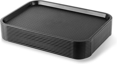 Dautaniya Black Tray Set 11×14 Serving Platter 12 pes Tray(Pack of 12)