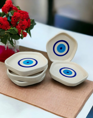 Malaikah KE-PLTR-EVL-EYE-PK5 Quarter Plate(Pack of 5)