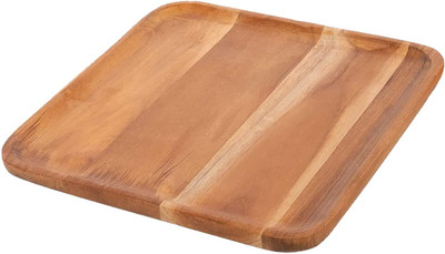 Naayaab Craft Premium Acacia Wood Handcrafted Square Nested Tray, Handmade Serving Platter Tray