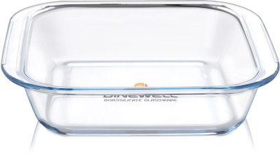 Sarsawal Borosilicate Square Glass Bakeware (1100 ml) Baking Dish(Microwave Safe)
