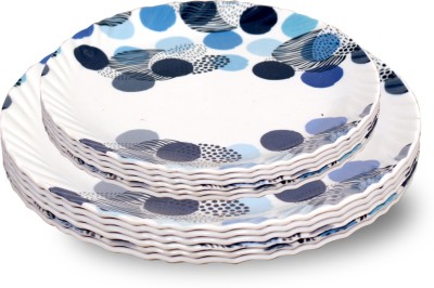 CARNIVAL Melamine smart model no-0507,full plate and half dinner plate set 12 pcs Dinner Plate(Pack of 12)