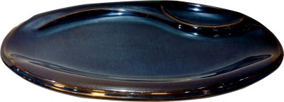 Lemon Tree Oval Shape Ceramic Stoneware Serving Platter For Snack/Appetizer Serving (Blue) Tray(Microwave Safe)