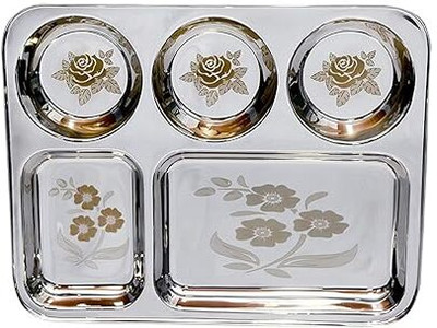 FABTOUCH BEST QUALITY STAILNESS STEEL BHOJAN THALI PACK OF 1 Sectioned Plate