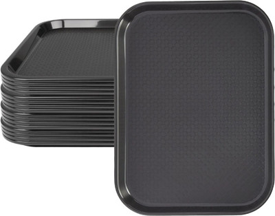 Sarsawal Plastic Serving Trays Set Platter/Unbreakable Large tray Set for Home Tray(Pack of 24, Microwave Safe)