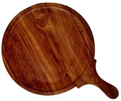 MODERNCOLLECTION Wooden Serving Platter With Handle, Pizza Plate 8 INCH. Pizza Tray