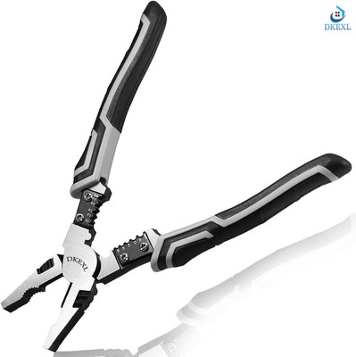 DKEXL Multifunctional Wire Stripper Cable Stripping and Cutter Pliers Tools Lineman Plier(Length : 15 inch)