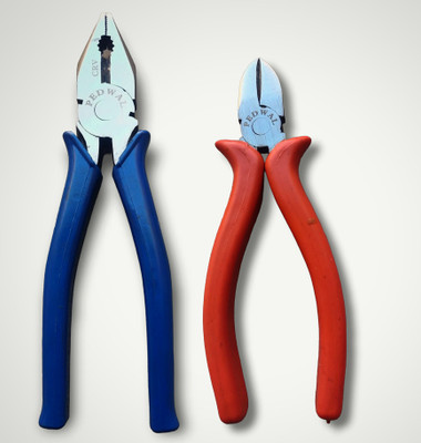 Pedwal Crv Plier And Side Cutter / Wire Cutter Combo Kit For Home And Professional Use Lineman Plier(Length : 8 inch)
