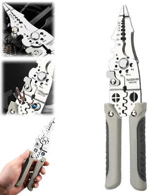 VIDHYADEVAM Heavy Duty Wire Cutter Stripper, Pliers for Winding Electrical Wires Lineman Plier(Length : 8.4 inch)