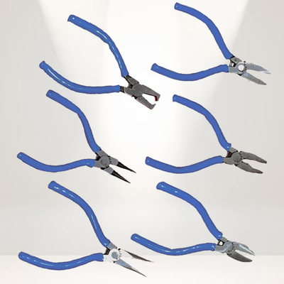 Aldeco 6PC Mini Plier Set for Fine Work – Jewelry, Electronics, Craft Lineman Plier(Length : 4.53 inch)