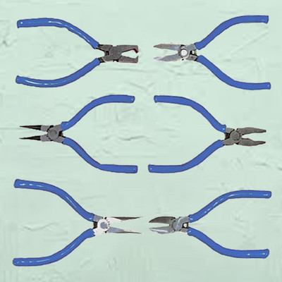 Aldeco 6PC Mini Pliers Set with Comfort Grip for Long Time Use Lineman Plier(Length : 4.53 inch)