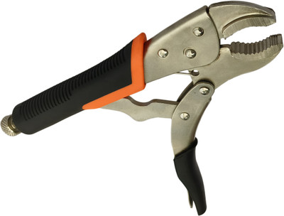 Inditrust Curved Jaw Locking Pliers mole Wrench Vise vice Grip, Silver Round Nose Plier(Length : 10 inch)