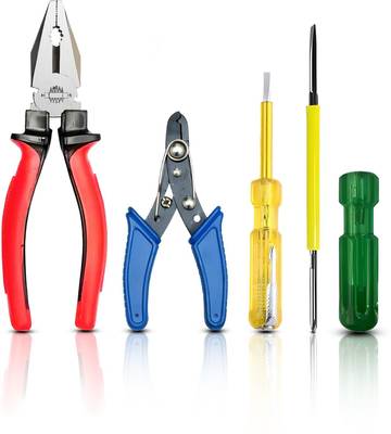 PRECISTO HGCM145M1 Combination Pilash with Wire Cutter,Line Tester,2in1 Screwdriver Lineman Plier