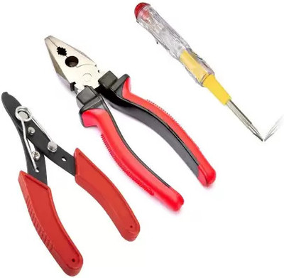 Ubod Set of Wirecutter and Line Tester with Combination Plier 8 Lineman Plier(Length : 8 inch)