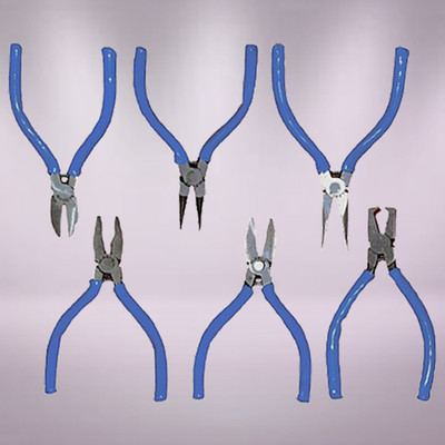 Aldeco Precision 6PC Mini Plier Set with Anti-Slip Comfort Handles Lineman Plier(Length : 4.53 inch)