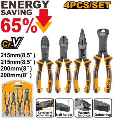 INGCO DBSFX3K3KS4TA94V Diagonal Plier(Length : 8.5 inch)