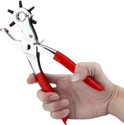 ALWAFLI Revolving Punch Hole Pillar for Leather Belt Multi Tool Puncher Maker for Straps Punch Plier(Length : 8 inch)