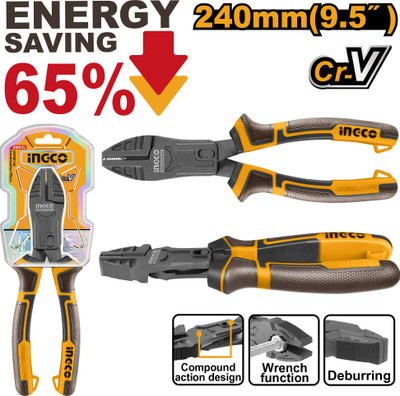 INGCO HCCP58240 Diagonal Plier(Length : 9.5 inch)