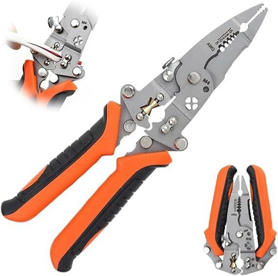 FALMAGU 12 in 1 Multifunctional Wire Stripper Crimper Cable Cutter Pliers Combination Snap Ring Plier(Length : 10 inch)