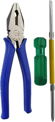 Inditrust new Heavy duty 1pc 8inch Plier with 1pc 2in1 Screwdriver Lineman Plier(Length : 8 inch)