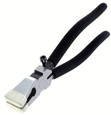 AS TOOL CENTER 8 Inch Glass Running Pliers With Rubber Tips Adjustable Screw Circlip Plier(Length : 8 inch)