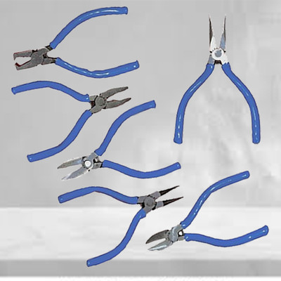 Aldeco Durable 6PC Mini Pliers for Small-Scale Repairs & Craft Projects Lineman Plier(Length : 4.53 inch)