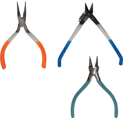 Digital Craft Long Flat Nose,Round Flat Nose ,Mini Katiya, Needle Nose Plier(Length : 6 inch)