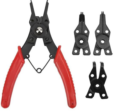 ADAWAT 4 in 1 Multifunctional Snap Ring Pliers Set Inner and Outer Snap Ring Pliers Combination Snap Ring Plier(Length : 6 inch)