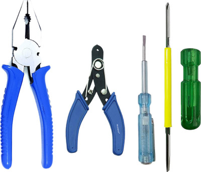FADMAN Combo Kit | Wire Cutter | Tester | Screwdriver | Lineman Plier(Length : 8 inch)