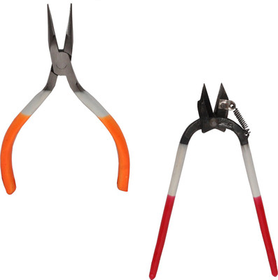 Digital Craft Long Flat Nose,Spring Katiya,, Round Nose Plier(Length : 6 inch)