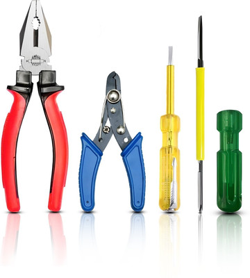 PRECISTO HGCM145M1 Combination Pilash with Wire Cutter,Line Tester,2in1 Screwdriver Lineman Plier(Length : 8 inch)