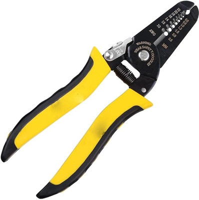 apex ecomm Wire Stripper, 10-22 AWG, Wire Cutter, Wire Stripper Crimper, Slip Joint Plier(Length : 7 inch)