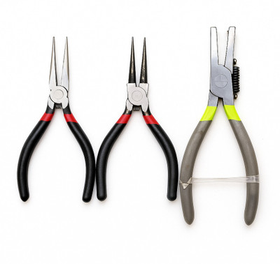 S N JEWELLRY TOOLS Sn Spacial Tools For Jewellery Making One Falte 1 Round Nose And 1 Hole Puncher Combination Snap Ring Plier(Length : 6 inch)