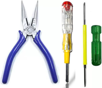 Snomex Nose Plier with Line Tester, 2in1 Screwdriver Hand Tool Kit Lineman Plier(Length : 8 inch)