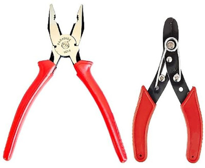 Reema Enterprises Combination Plier, 8-inch, + Wire Stripper and Cutter combo Lineman Plier(Length : 8 inch)