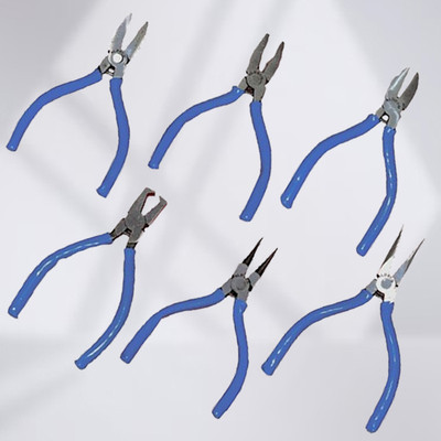 Aldeco 6PC Mini Plier Set for Tight Spaces, Crafting & Detailed Work Lineman Plier(Length : 4.53 inch)