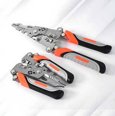Toolihub 9 In 1 Foldable Ｗire Stripper Needle Nose Plier(Length : 8.07 inch)
