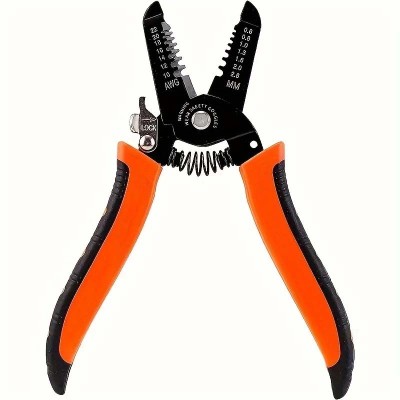 KMECOMM Multifunctional electrician stripper and crimper tool, perfect for stripping Pincer Plier(Length : 6 inch)