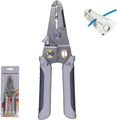 Veneur Store 6-in-1 Multifunctional Wire Stripper Cutter Pliers for Electricians Standard Screwdriver(Pack of 1)