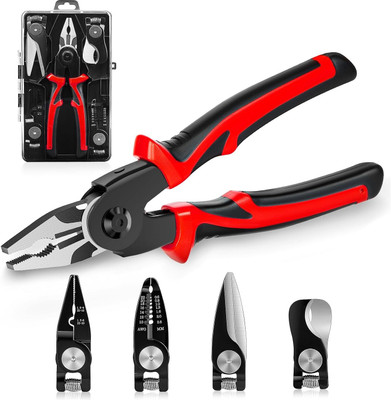 MYHEART 5 in 1 All Purpose Versatile Heavy Duty Tool Kit,Multifunctional Pliers Needle Nose Plier(Length : 8 inch)