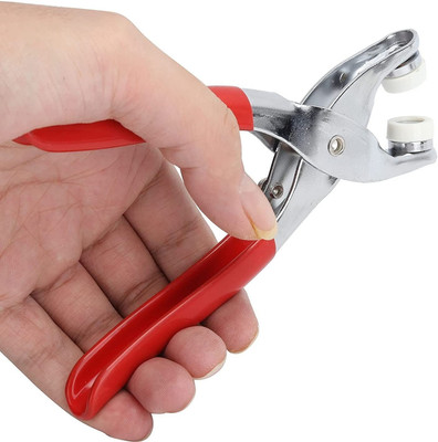 vitzie 100 Pcs Multi Rivets Grommet Eyelet Setting Pliers Tool for Cloth Press Button Punch Plier(Length : 6.2 inch)