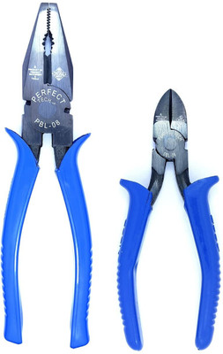 PERFECT TECH 1 Combination Plier & 1 Side Cutting Plier Combination Snap Ring Plier(Length : 8 inch)