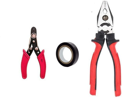 WhiteArcade Set of 8 Inch Plier + Wire Cutter + Electrical Tape || Combination Snap Ring Plier(Length : 8 inch) WhiteArcade Set of 8 Inch Plier + Wire Cutter + Electrical Tape || Combination Snap Ring Plier(Length : 8 inch)