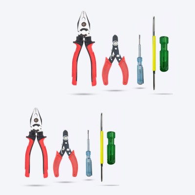 Hillgrove HGCM533M1 (Pack of 2) Pilash with Wire Cutter,Line Tester,2in1 Screwdriver Lineman Plier(Length : 8 inch)