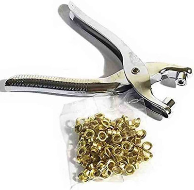 NITYA Silver GROMMET RIVETS EYELET SETTING PLIERS TOOL Punch Plier(Length : 5 inch)