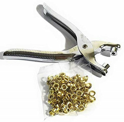 BAOER Grommet Setting Tool, Steel Hole Punch Eyelet Setter Kit for Leather, Canvas Punch Plier(Length : 6 inch)