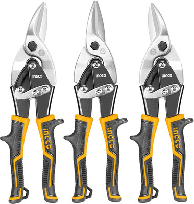 INGCO 3Pcs Aviation Snip Pincer Plier(Length : 11.02 inch)