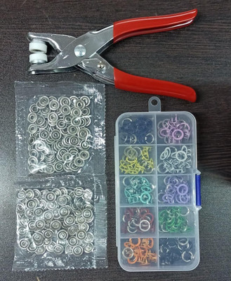 PRATHAM ENTERPRISE 200 Set SNAP BUTTONS MIX COLOR WITH PILERS Punch Plier(Length : 6 inch)