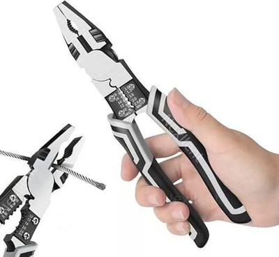 TRK HUB Wire Stripper and Cutter Pliers Electrician Multifunctional Stripping Cutting Lineman Plier(Length : 8 inch)