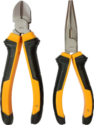Mass Pro 1+1 Professional 6 Inch Nose Plier With 6 Inch Diagonal Cutter Plier Nipper Diagonal Plier(Length : 6 inch)